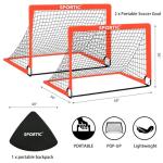 2 Pack Portable Pop Up Soccer Goals for Kids