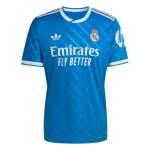 adidas Real Madrid 25/26 Men's Third Jersey (US, Alpha, Medium, Regular, Regular, Blue Bird)