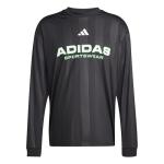 Adidas Men's House of Tiro Long Sleeve Jacquard Jersey, Black, Medium