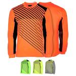 Vizari Arroyo Adult Soccer Goalie Jersey | Lightweight Goalkeeper Jersey with Padded Long Sleeve for Men and Women, (Orange/Navy,Medium)