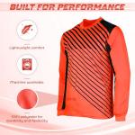 Vizari Arroyo Adult Soccer Goalie Jersey | Lightweight Goalkeeper Jersey with Padded Long Sleeve for Men and Women, (Orange/Navy,Medium)