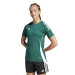 Adidas Womens Tiro 24 Jersey, Team Dark Green/White, Small