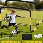6x4 ft Soccer Goal Set, Portable 2-Pack Pop Up Nets with Ball, Pump, Cones & Bag – Kids Backyard Soccer Equipment, Easy Assembly