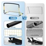 6x4 ft Soccer Goal Set, Portable 2-Pack Pop Up Nets with Ball, Pump, Cones & Bag – Kids Backyard Soccer Equipment, Easy Assembly