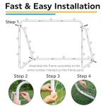 Soccer Goal 12×6 – Larkon – Backyard, Training and Tournament Size – Durable Rust-Free Guarantee Steel Frame for Kids and Adults – with Net, Cones, Storage Bag, Stakes and Easy Assembly