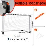 KiBiGOAL Soccer Goal, White Foldable Goal for Kids, Kids Goals for The Backyard + Indoor + Outdoor Toy, Children Toy Soccer Goals 35.43in x 23.62in