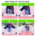 KiBiGOAL Soccer Goal, White Foldable Goal for Kids, Kids Goals for The Backyard + Indoor + Outdoor Toy, Children Toy Soccer Goals 35.43in x 23.62in