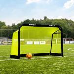 FORZA Aluminum POD Soccer Goals | PRO ALU50 Folding Soccer Goal - Fold-Away & Freestanding Target Goals - x4 Sizes and x9 Colors (Yellow, 4ft x 2.5ft)