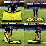 FORZA Aluminum POD Soccer Goals | PRO ALU50 Folding Soccer Goal - Fold-Away & Freestanding Target Goals - x4 Sizes and x9 Colors (Yellow, 4ft x 2.5ft)