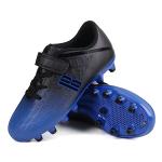 Kids Firm Ground Soccer Cleats in Blue Black