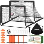 Bearwill Kids Soccer Goals Set of 2, 4x3ft