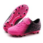 Brooman Kids Firm Ground Soccer Cleats - Fuchsia Black