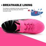 Brooman Kids Firm Ground Soccer Cleats - Fuchsia Black