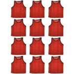12 Pack Red Sports Pinnie Training Vests