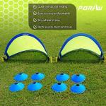 Poray Portable Soccer Goal Set with Markers