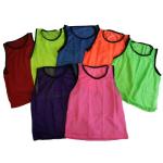12 Pack Red Sports Pinnie Training Vests