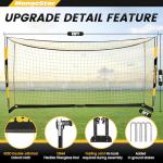 MangoStar 12X6 FT Portable Soccer Goal with Carry Bag