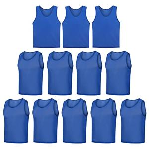 12 Pack Soccer Scrimmage Vests with Carry Bag