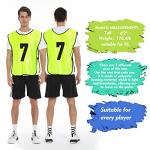 PULUOMASI 12-Pack Soccer Training Vests - Green XL