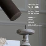 Taupe Gray Hand-Poured Dripless Pillar Candle Set