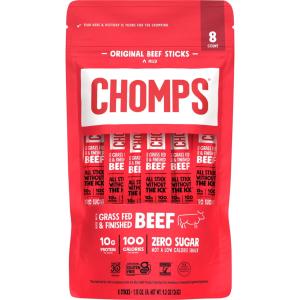 Chomps Original Grass-Fed Beef Jerky - 8 Count