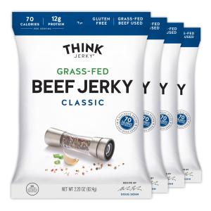 Think Jerky Classic Grass-Fed Beef Jerky, 4 Pack