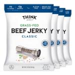 Think Jerky Classic Grass-Fed Beef Jerky, 4 Pack