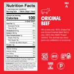 Chomps Original Grass-Fed Beef Jerky Snack Sticks