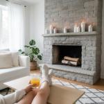 Set of 3 Marble Flameless LED Pillar Candles