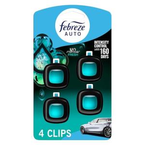 Febreze Unstopables Fresh Car Air Fresheners, 4-Pack