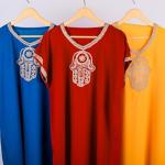 Moroccan Blue Navy Kaftan Dress for Women