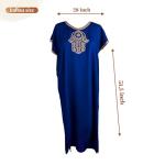 Moroccan Blue Navy Kaftan Dress for Women