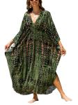 Plus Size V-Neck Batwing Beach Kaftan Dress