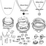 Glam Silver Plated Jewelry Set for Women