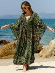 Plus Size V-Neck Batwing Beach Kaftan Dress