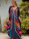 Plus Size Kaftan Dress Beach Cover-Up Maxi