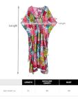 Moss Rose V Neck Kaftan Summer Cover-Up Dresses