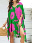 Moss Rose Women's Floral Beach Kaftan Cover-Up