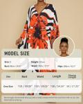 Floral Print Plus Size Kaftan Swim Cover-Up