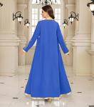 Floral Embroidered Maxi Kaftan Dress for Women