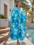 Plus Size Bohemian Kaftan Beach Cover Up