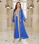 Floral Embroidered Maxi Kaftan Dress for Women