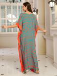 Plus Size V Neck Batwing Kaftan Maxi Dresses