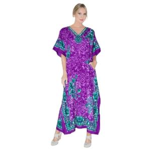 Miss Lavish London Plus Size Summer Kaftan Dress