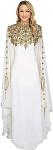 Elegant White Moroccan Kaftan for Parties
