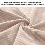 KALIDI Cream White Corduroy Tote Bag for Women