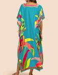 Plus Size Sky Blue Kaftan Swim Cover Up
