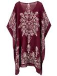 Bohemian Floral Beach Kaftan Cover-Up for Women