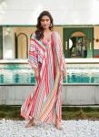 Rainbow Striped Kaftan Dress for Beach Days