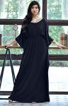 Plus Size Long Dark Navy Kaftan Dress